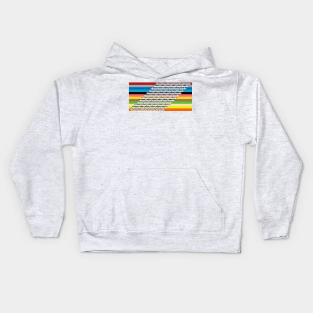 Monorail Rainbow Kids Hoodie by Enzwell